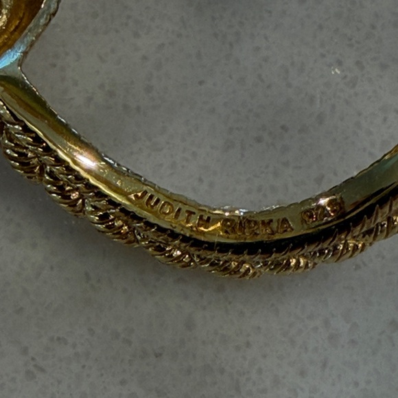 Judith Ripka Gold Clad Sterling Silver Verona Byzantine Heart Bracelet+Ring Set - Picture 2 of 9